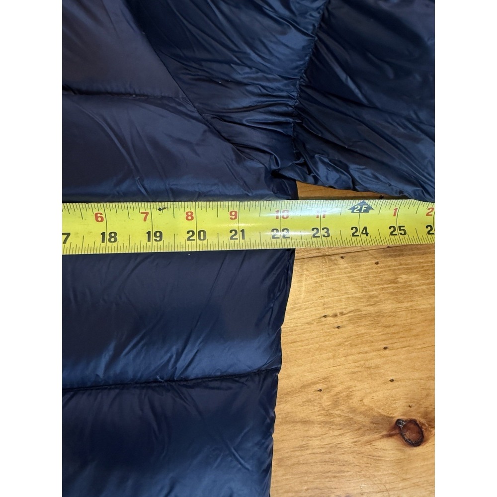 Y2K ERA Abercrombie & Fitch Womens Down Puffer Coat Jacket Hooded Navy Blue M - Picture 14 of 15